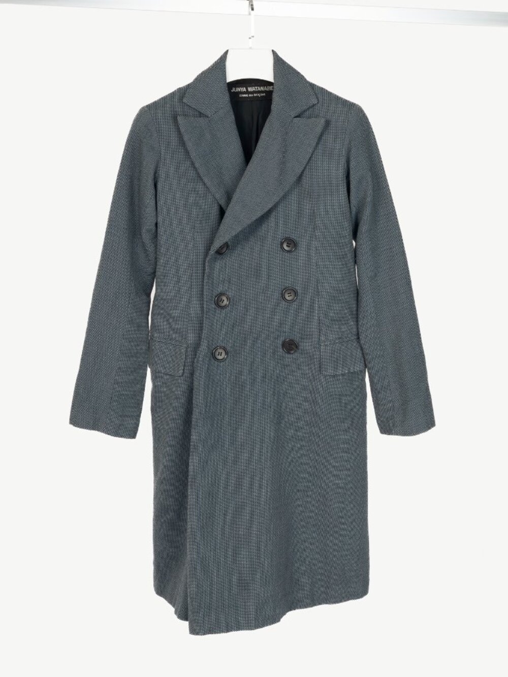 Junya Watanabe Comme Des Garcons Blue Wool Double-Breasted Coat Dress